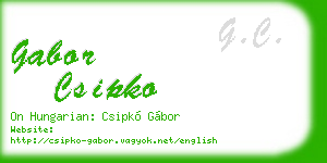 gabor csipko business card